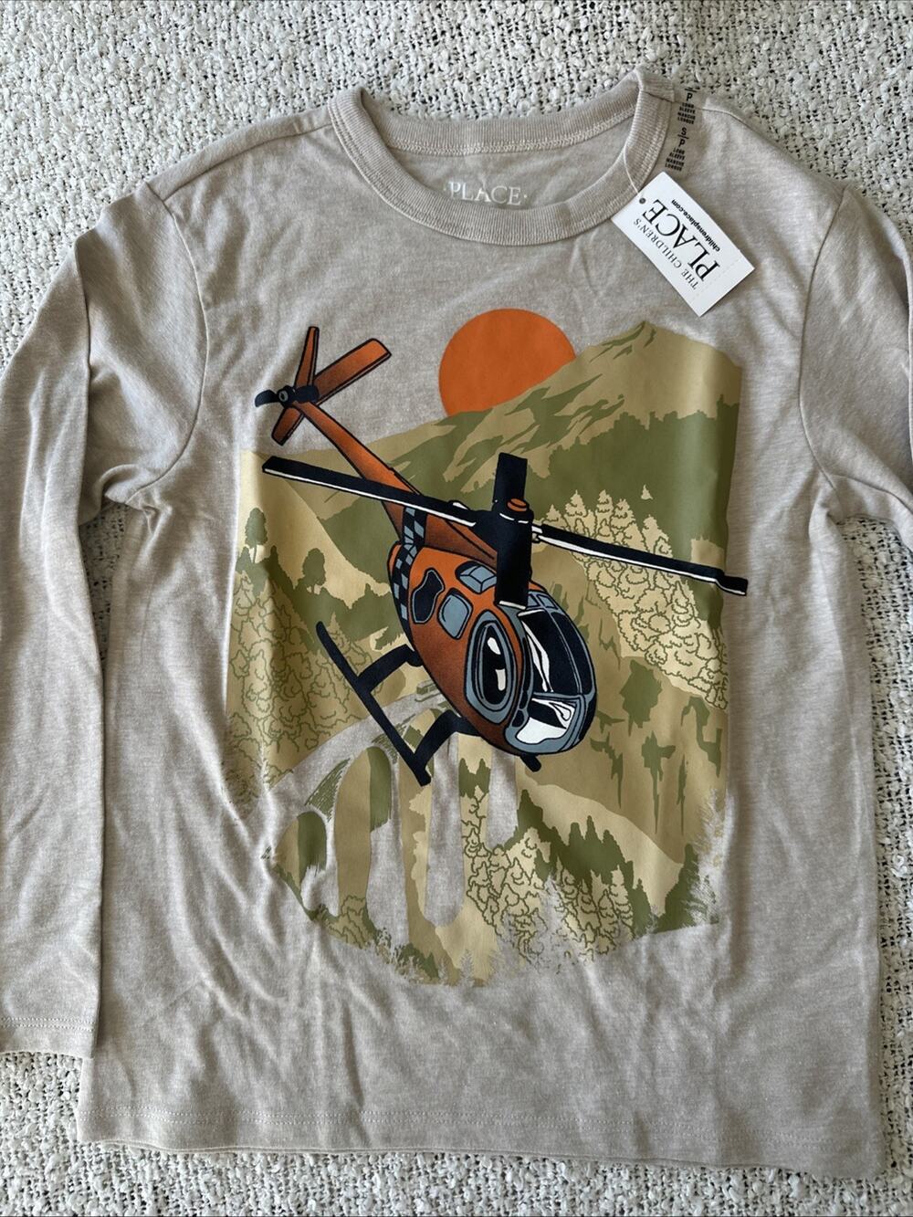 The Children's Place Boys Graphic Long Sleeve T-Shirt Size Small 5/6 New